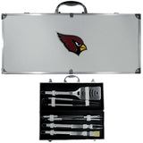 Arizona Cardinals 8 pc Stainless Steel BBQ Set w/Metal Case - Siskiyou Buckle - Flyclothing LLC