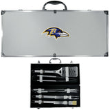 Baltimore Ravens 8 pc Stainless Steel BBQ Set w/Metal Case - Siskiyou Buckle - Flyclothing LLC