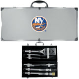 New York Islanders® 8 pc Stainless Steel BBQ Set w/Metal Case - Siskiyou Buckle - Flyclothing LLC
