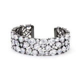 Bejeweled Cubic Zirconia Cuff Black Tone - JGI - Flyclothing LLC