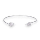 Trendy Rhodium Bracelet with Clear Cubic Zirconia Accents - JGI - Flyclothing LLC