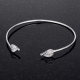Trendy Rhodium Bracelet with Clear Cubic Zirconia Accents - JGI - Flyclothing LLC
