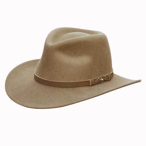 Black Creek Putty 100 Percent Crushable Wool 3 1/4 Brim Hat - Black Creek - Flyclothing LLC