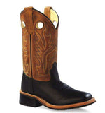 Old West Black Tan Childrens Square Toe Boots - Old West - Flyclothing LLC