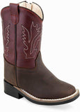 Old West Brown Red Toddler Square Toe Boots - Old West - Flyclothing LLC