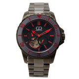 Curtis & Co BIG TIME ROYALE (45 mm) GUN METAL CASE / BLACK DIAL / RED ACCENT Watch - Curtis and Co Watches - Flyclothing LLC