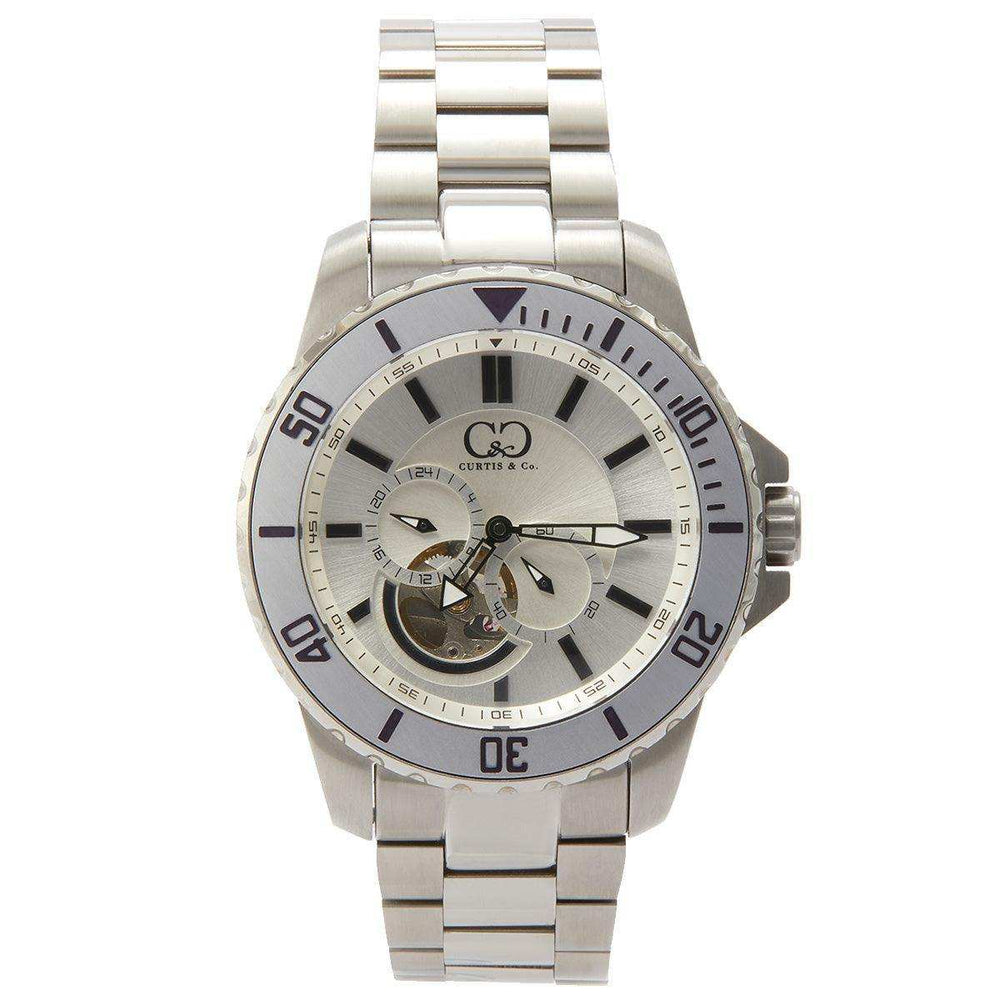 Curtis & Co BIG TIME ROYALE (45 mm) SILVER CASE / WHITE DIAL Watch - Curtis and Co Watches - Flyclothing LLC