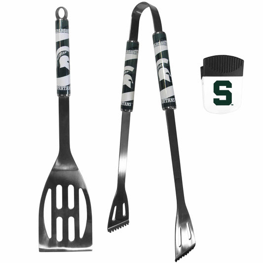 Michigan St. Spartans 2 pc BBQ Set and Chip Clip - Siskiyou Buckle - Flyclothing LLC