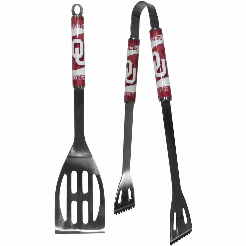 Oklahoma Sooners 2 pc Steel BBQ Tool Set - Siskiyou Buckle - Flyclothing LLC