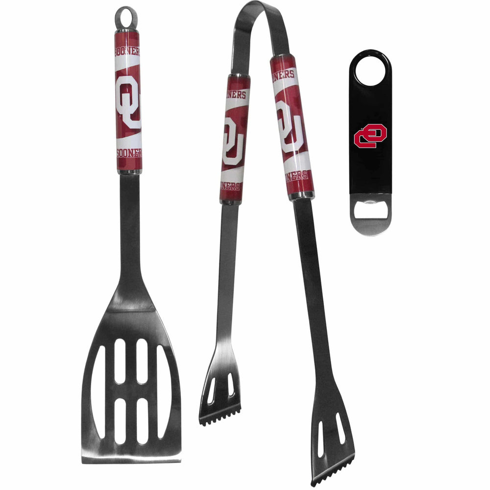 Oklahoma Sooners 2 pc BBQ Set and Bottle Opener - Siskiyou Buckle - Flyclothing LLC