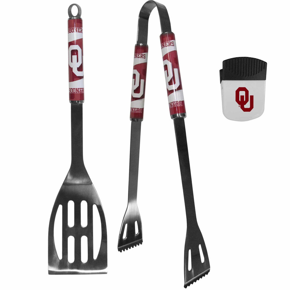 Oklahoma Sooners 2 pc BBQ Set and Chip Clip - Siskiyou Buckle - Flyclothing LLC