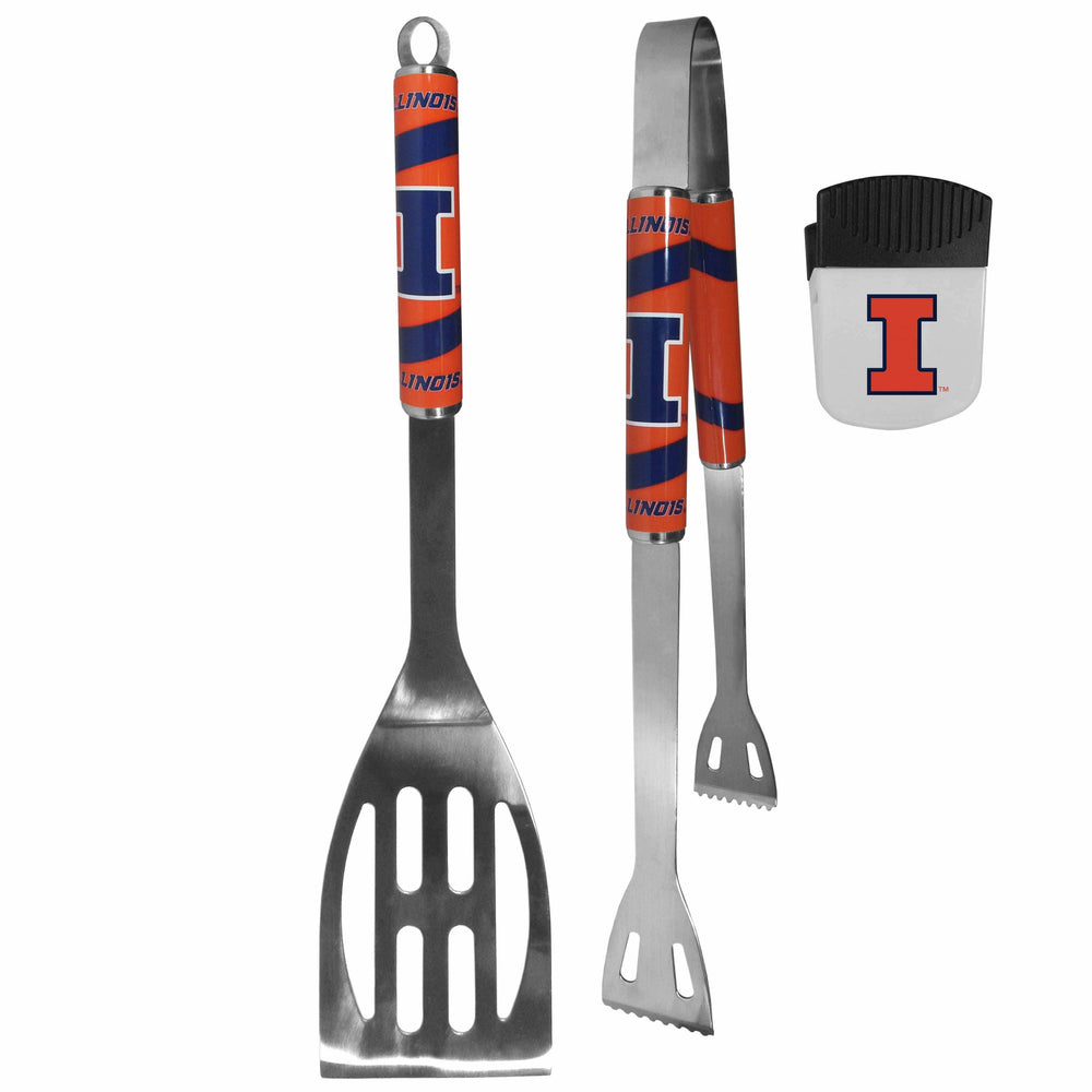 Illinois Fighting Illini 2 pc BBQ Set and Chip Clip - Siskiyou Buckle - Flyclothing LLC