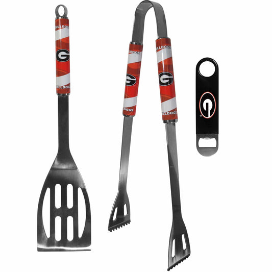 Georgia Bulldogs 2 pc BBQ Set and Bottle Opener - Siskiyou Buckle - Flyclothing LLC