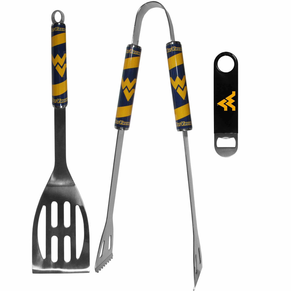 W. Virginia Mountaineers 2 pc BBQ Set and Bottle Opener - Siskiyou Buckle - Flyclothing LLC