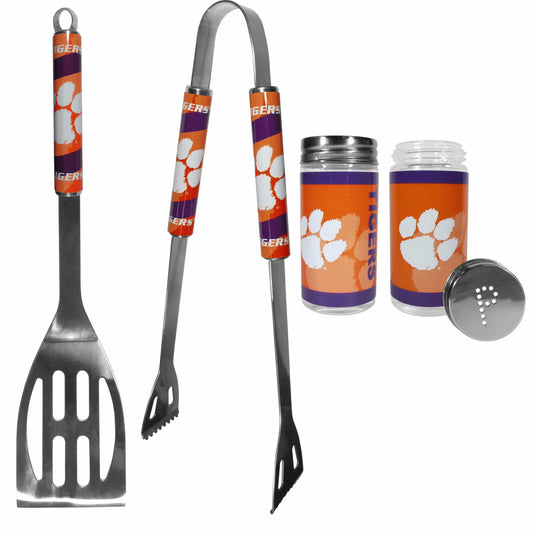 Clemson Tigers 2pc BBQ Set with Tailgate Salt & Pepper Shakers - Siskiyou Buckle - Flyclothing LLC