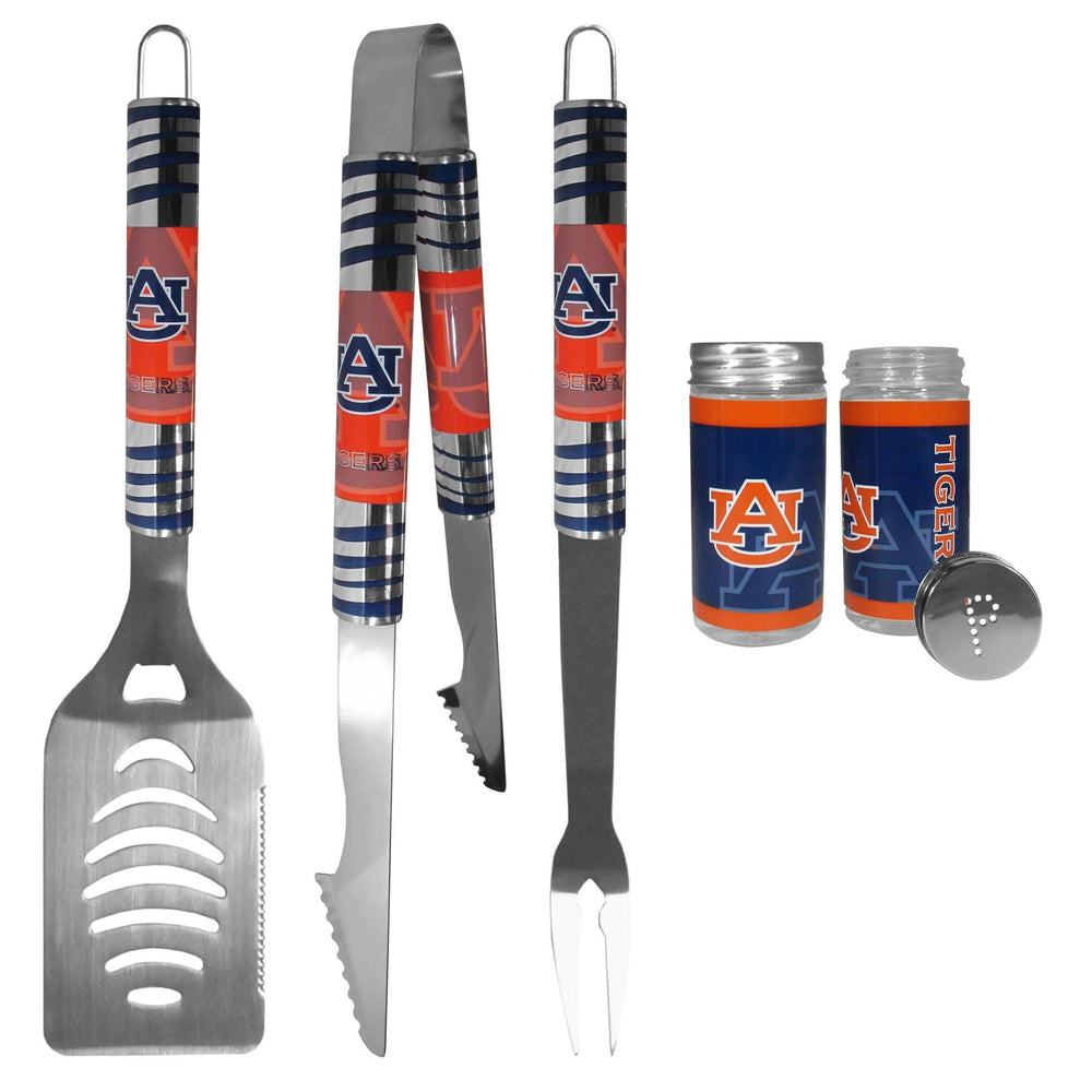 Auburn Tigers 3 pc Tailgater BBQ Set and Salt and Pepper Shaker Set - Siskiyou Buckle - Flyclothing LLC