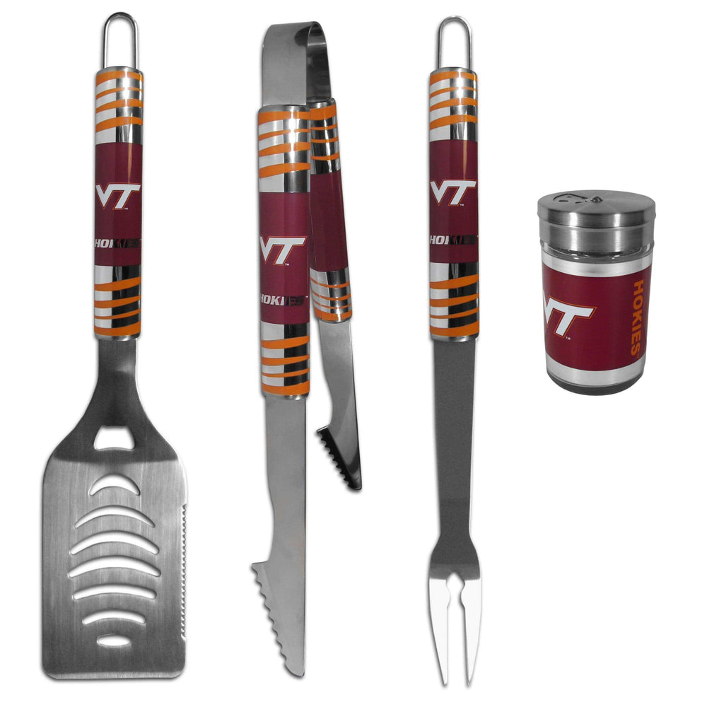 Virginia Tech Hokies 3 pc Tailgater BBQ Set and Season Shaker - Siskiyou Buckle - Flyclothing LLC