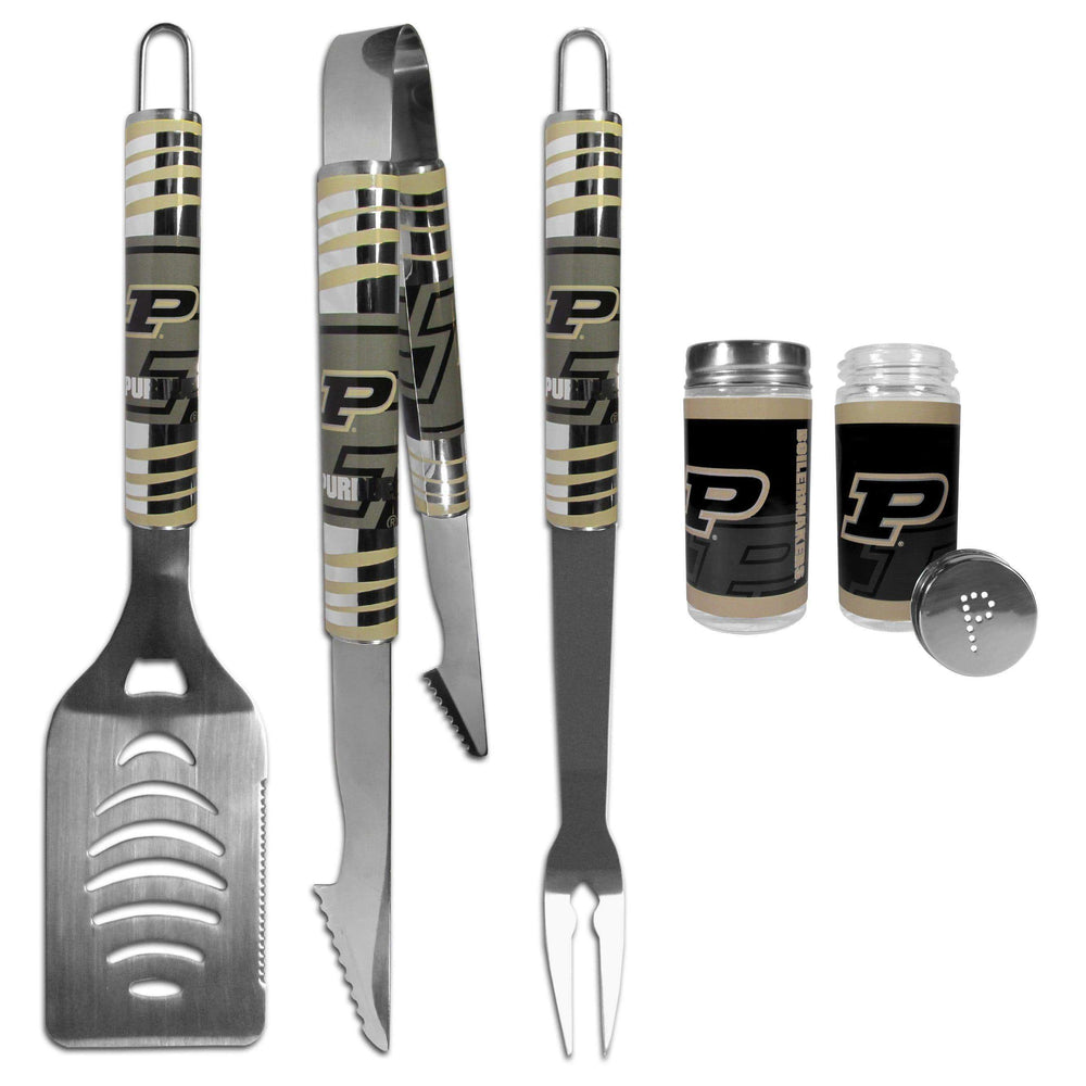 Purdue Boilermakers 3 pc Tailgater BBQ Set and Salt and Pepper Shaker Set - Siskiyou Buckle - Flyclothing LLC