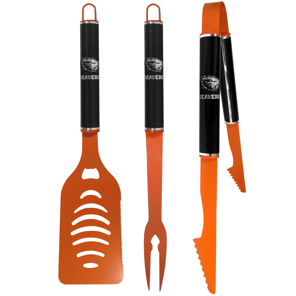 Oregon St. Beavers 3 pc Color and Black BBQ Set - Siskiyou Buckle - Flyclothing LLC