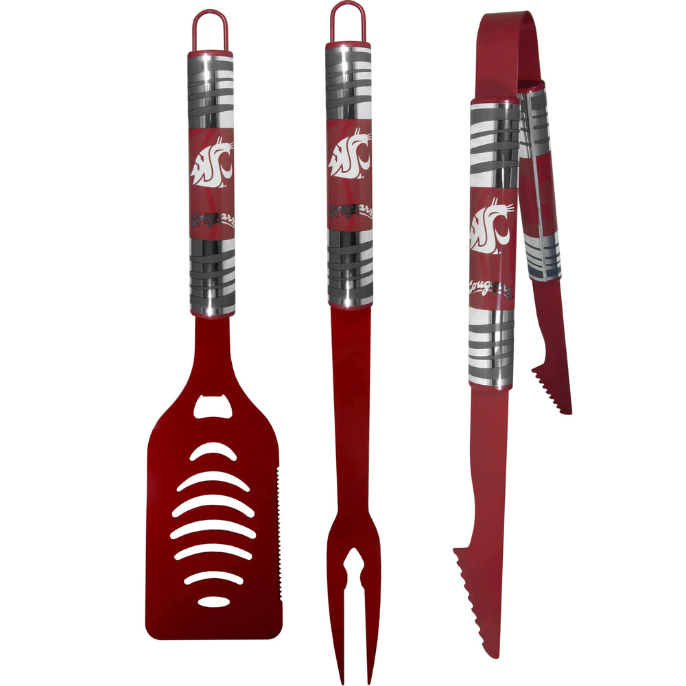 Washington St. Cougars 3 pc Color BBQ Tool Set - Siskiyou Buckle - Flyclothing LLC