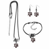 Texas A & M Aggies Euro Bead Jewelry 3 piece Set - Siskiyou Buckle - Flyclothing LLC