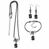 Michigan St. Spartans Euro Bead Jewelry 3 piece Set - Siskiyou Buckle - Flyclothing LLC