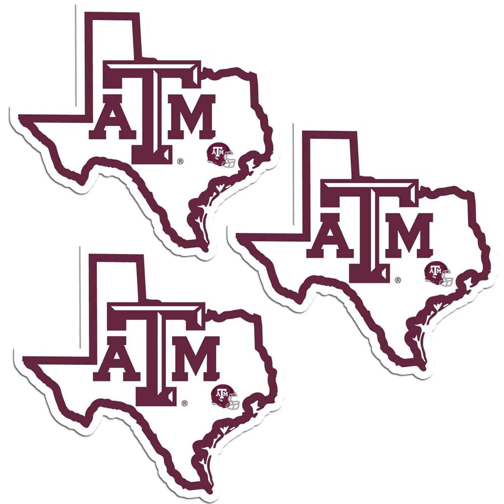 Texas A & M Aggies Home State Decal, 3pk - Siskiyou Buckle - Flyclothing LLC