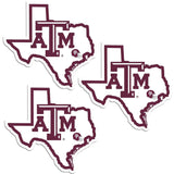Texas A & M Aggies Home State Decal, 3pk - Siskiyou Buckle - Flyclothing LLC