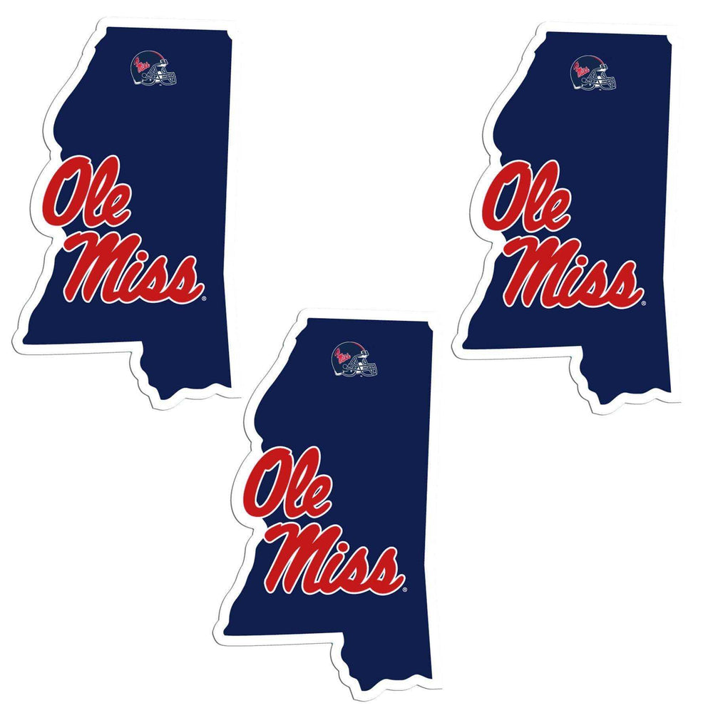 Mississippi Rebels Home State Decal, 3pk - Siskiyou Buckle - Flyclothing LLC