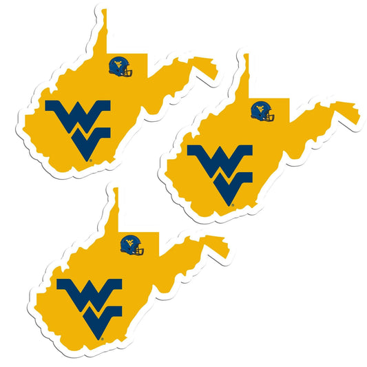 W. Virginia Mountaineers Home State Decal, 3pk - Flyclothing LLC