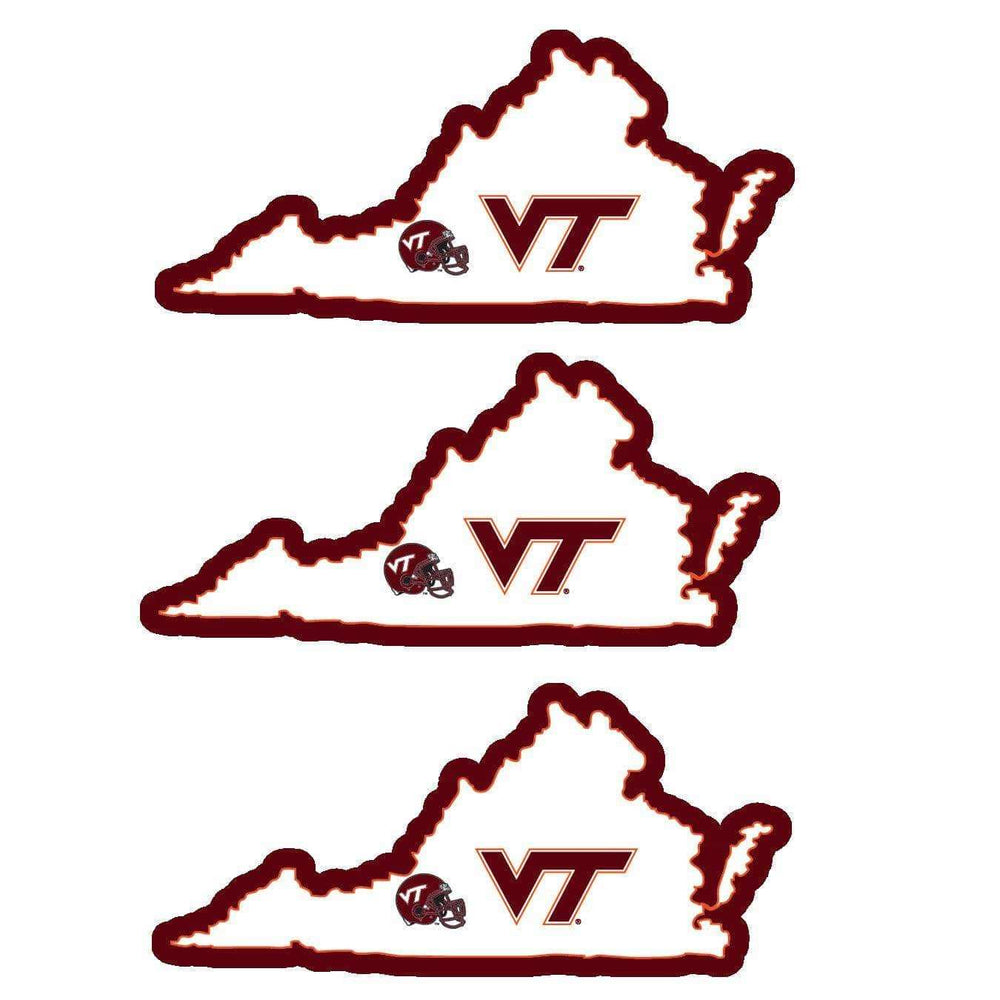 Virginia Tech Hokies Home State Decal, 3pk - Siskiyou Buckle - Flyclothing LLC