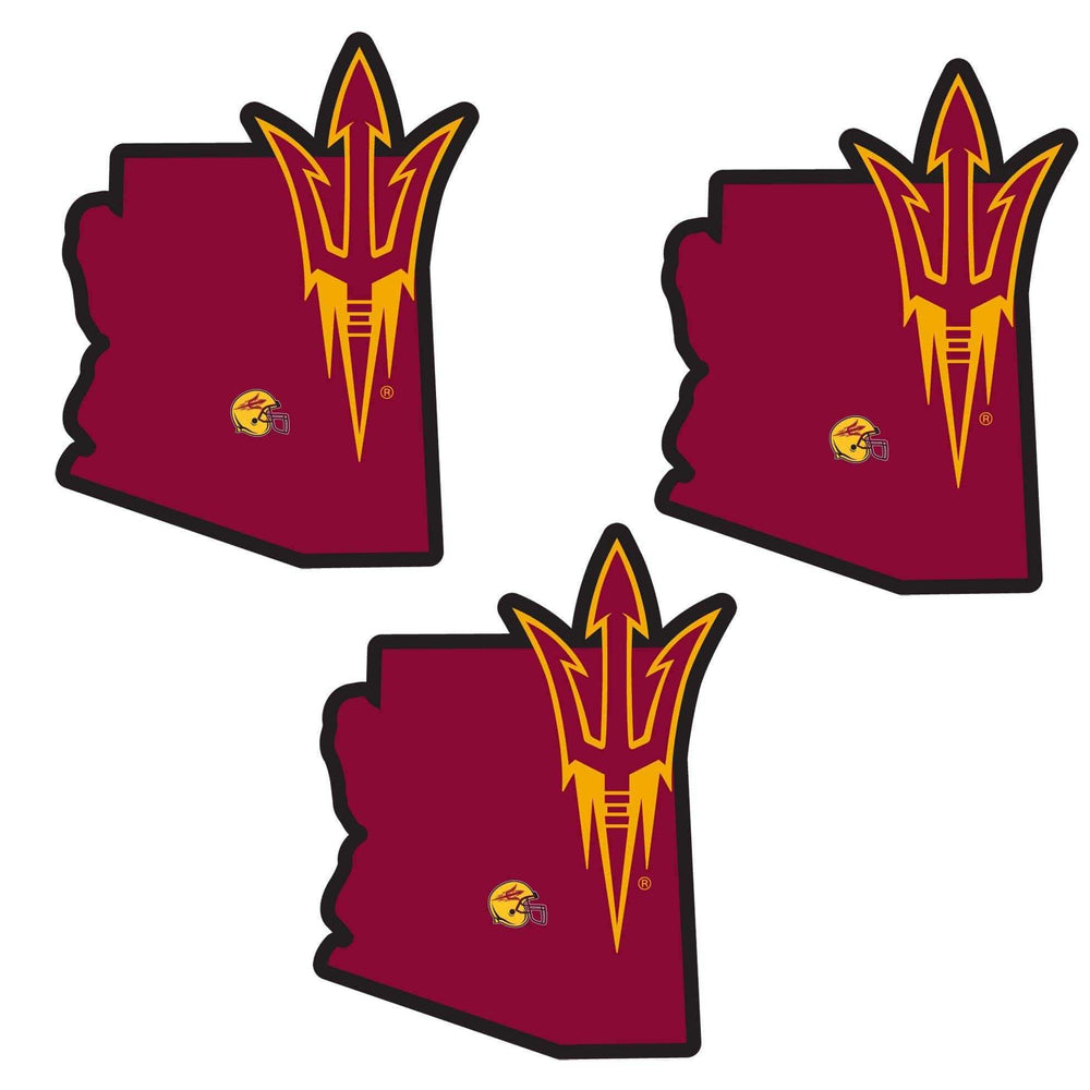 Arizona St. Sun Devils Home State Decal, 3pk - Siskiyou Buckle - Flyclothing LLC
