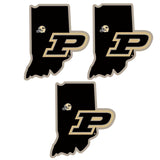 Purdue Boilermakers Home State Decal, 3pk - Siskiyou Buckle - Flyclothing LLC