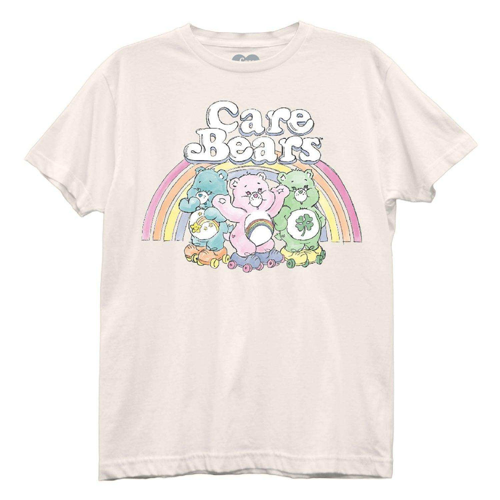 Care Bears Rainbow Bears Top Juniors Cream Boyfriend Tee - Care Bears - Flyclothing LLC