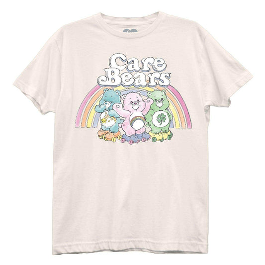 Care Bears Rainbow Bears Top Juniors Cream Boyfriend Tee - Care Bears - Flyclothing LLC