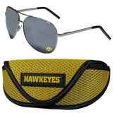 Iowa Hawkeyes Aviator Sunglasses and Sports Case - Siskiyou Buckle - Flyclothing LLC