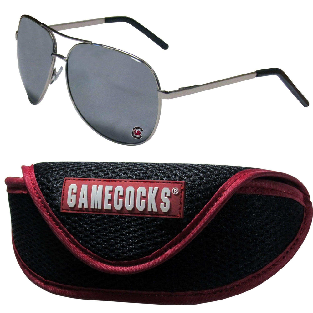 S. Carolina Gamecocks Aviator Sunglasses and Sports Case - Siskiyou Buckle - Flyclothing LLC