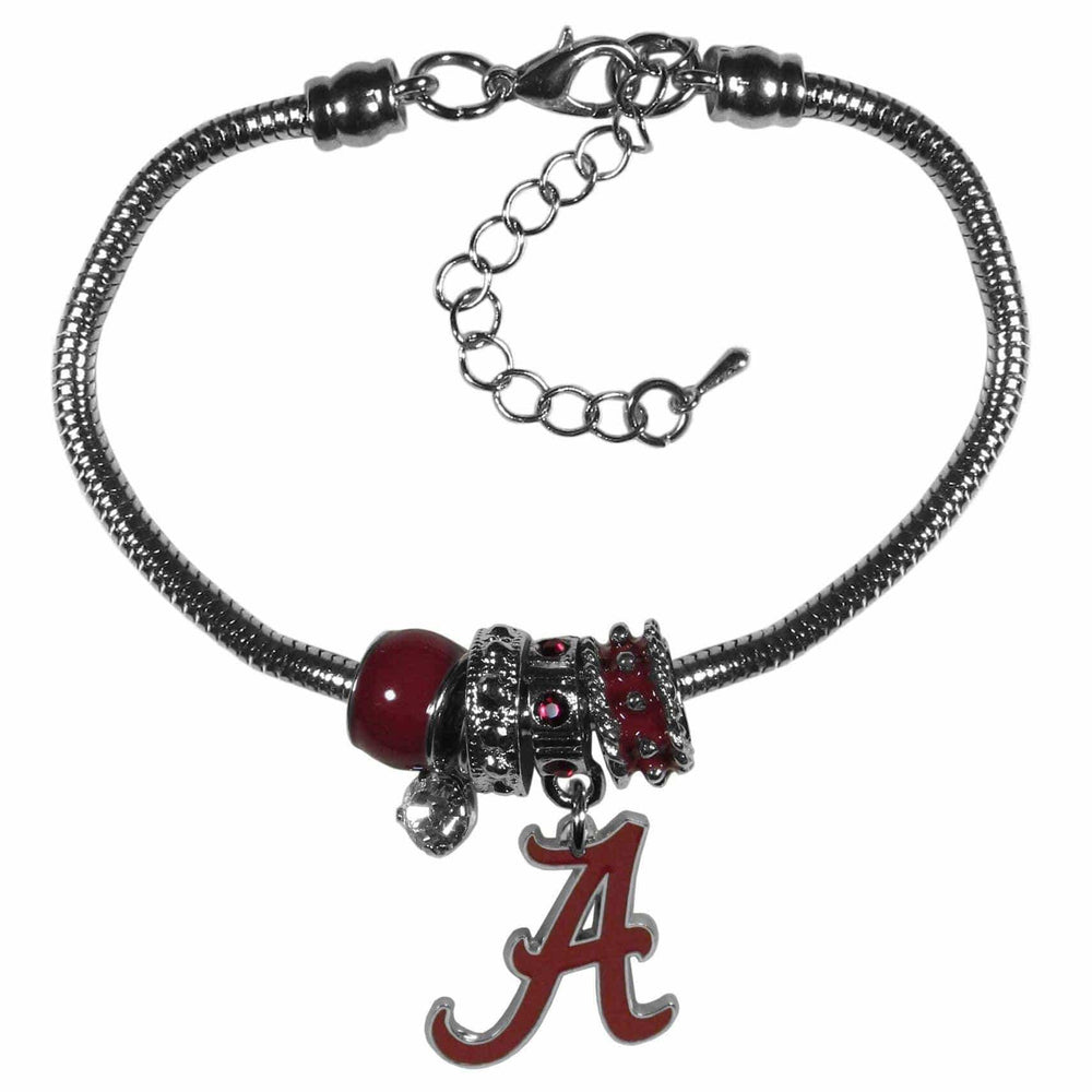 Alabama Crimson Tide Euro Bead Bracelet - Siskiyou Buckle - Flyclothing LLC