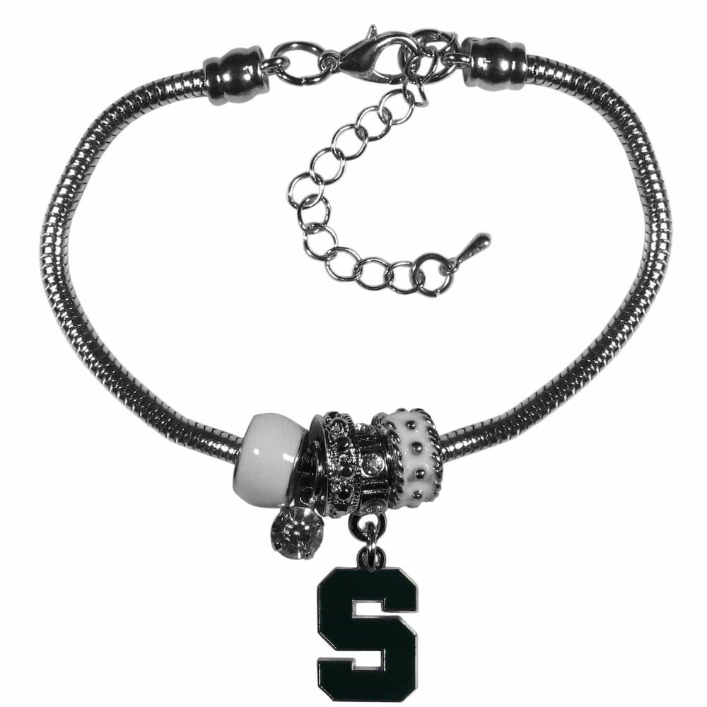 Michigan St. Spartans Euro Bead Bracelet - Siskiyou Buckle - Flyclothing LLC