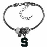 Michigan St. Spartans Euro Bead Bracelet - Siskiyou Buckle - Flyclothing LLC