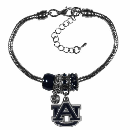 Auburn Tigers Euro Bead Bracelet - Siskiyou Buckle - Flyclothing LLC