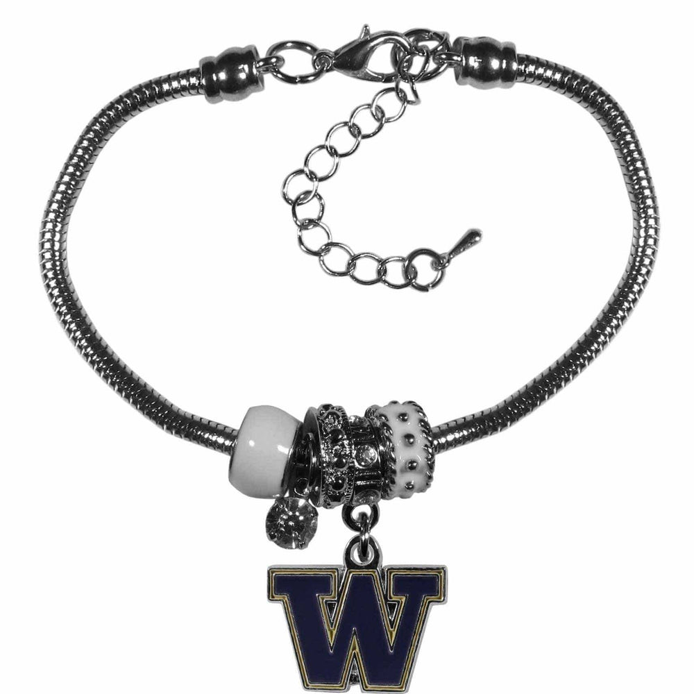 Washington Huskies Euro Bead Bracelet - Siskiyou Buckle - Flyclothing LLC