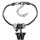 Washington Huskies Euro Bead Bracelet - Siskiyou Buckle - Flyclothing LLC