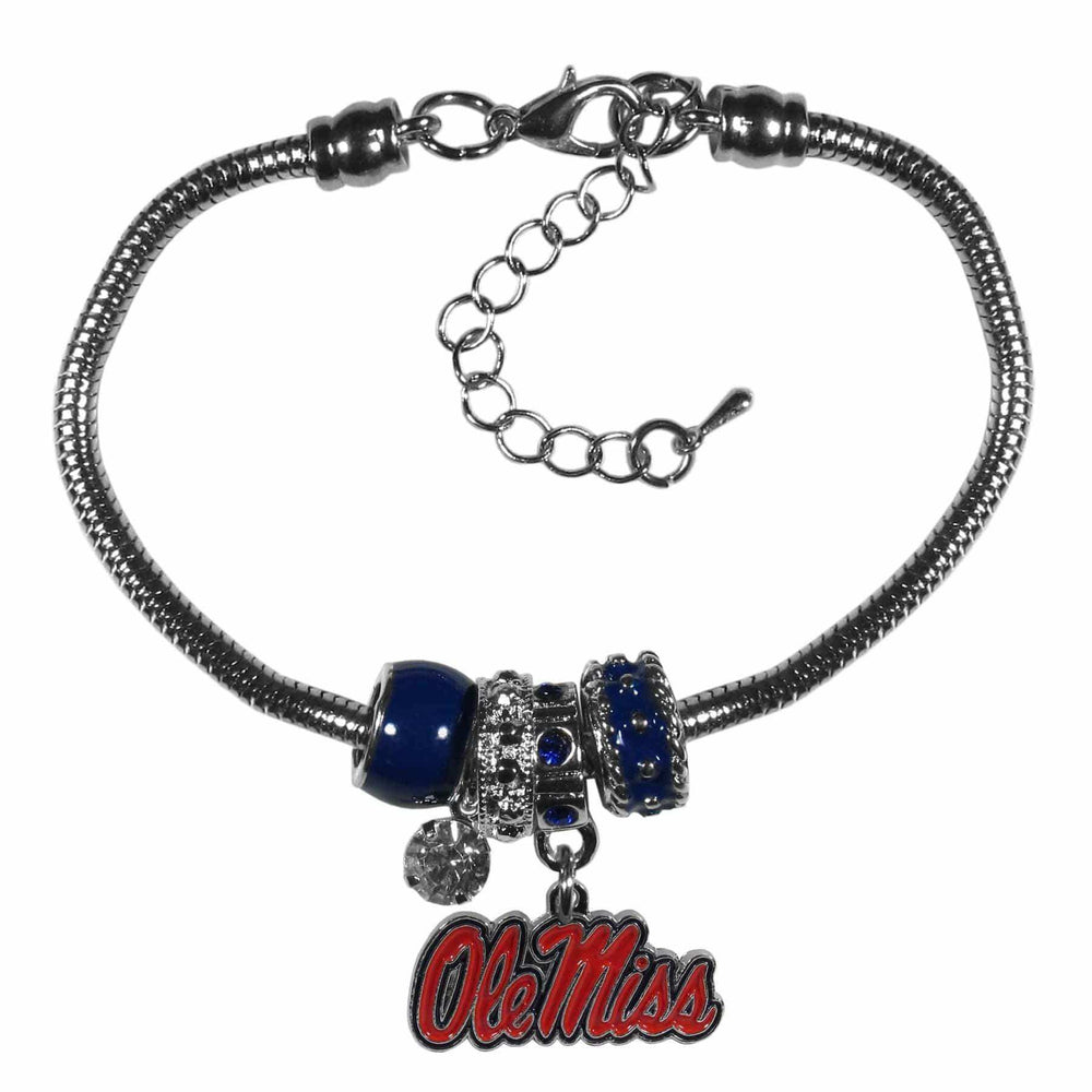 Mississippi Rebels Euro Bead Bracelet - Siskiyou Buckle - Flyclothing LLC