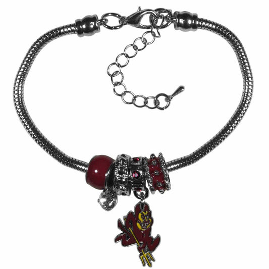 Arizona St. Sun Devils Euro Bead Bracelet - Siskiyou Buckle - Flyclothing LLC