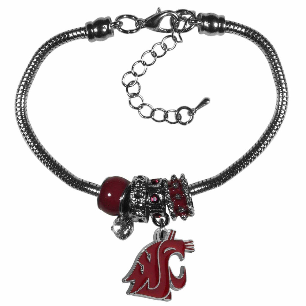 Washington St. Cougars Euro Bead Bracelet - Siskiyou Buckle - Flyclothing LLC