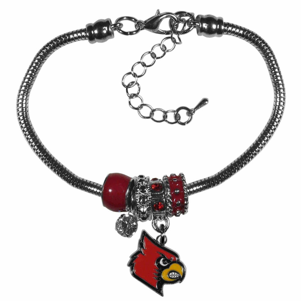 Louisville Cardinals Euro Bead Bracelet - Siskiyou Buckle - Flyclothing LLC