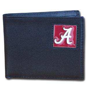 Alabama Crimson Tide Leather Bi-fold Wallet Packaged in Gift Box - Siskiyou Buckle - Flyclothing LLC