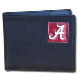 Alabama Crimson Tide Leather Bi-fold Wallet Packaged in Gift Box - Siskiyou Buckle - Flyclothing LLC