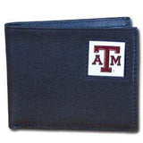Texas A & M Aggies Leather Bi-fold Wallet Packaged in Gift Box - Siskiyou Buckle - Flyclothing LLC